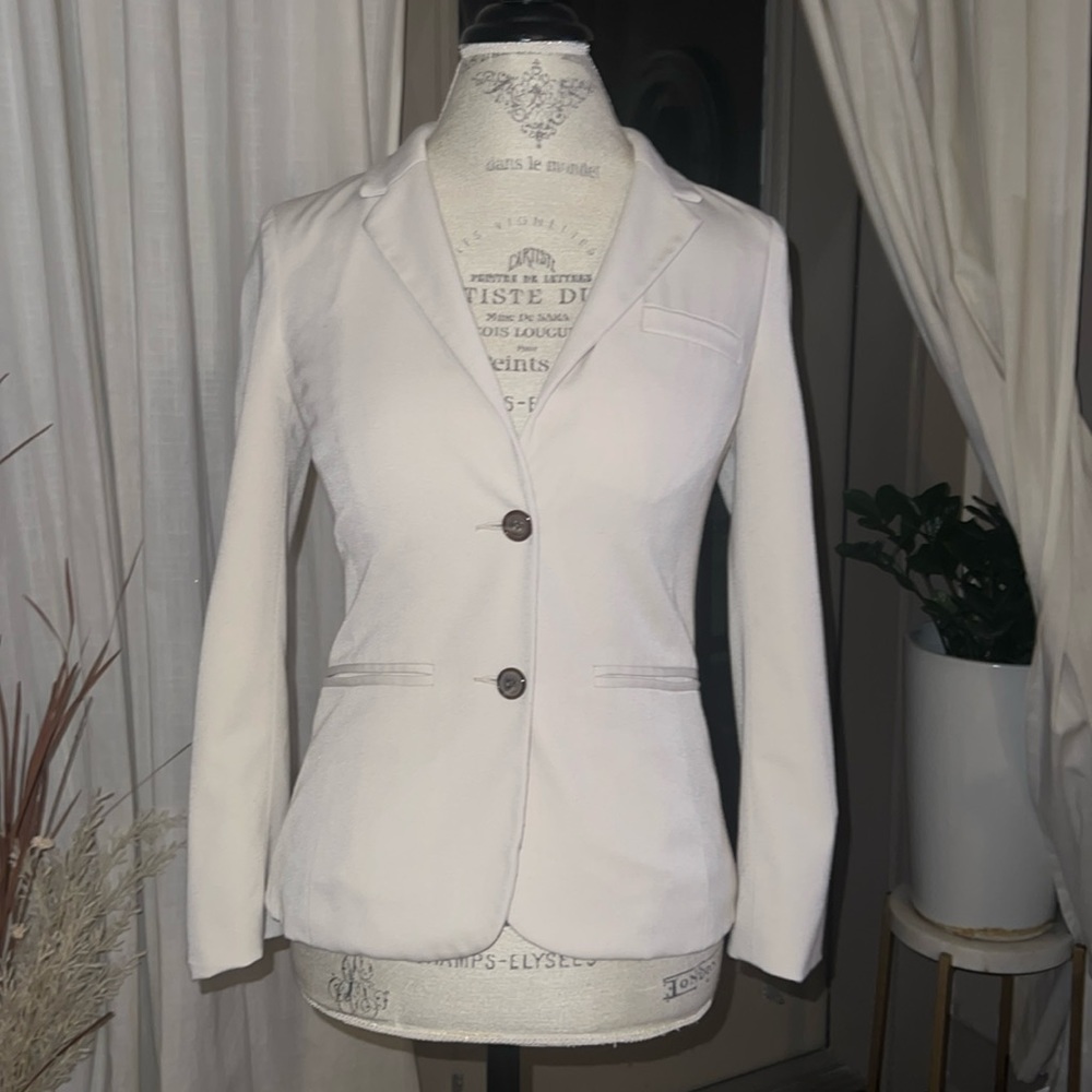 BDG. Ivory cream off white blazer business casual two button work jacket XS